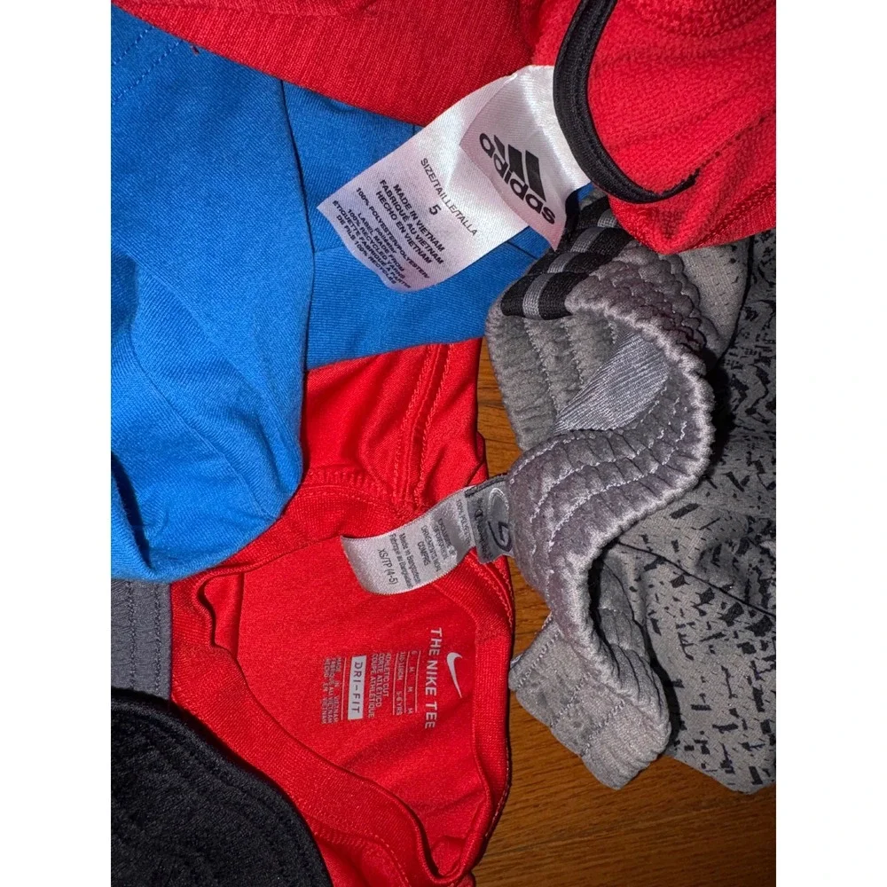 Boys Activewear Lot 6pc Adidas Nike Under Armour Spyder Champion Size Small 5/6